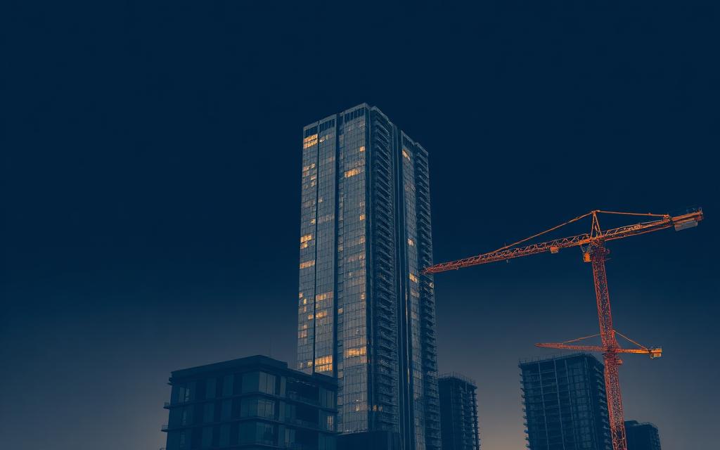 Real Estate & Construction practice area — high-rise construction site