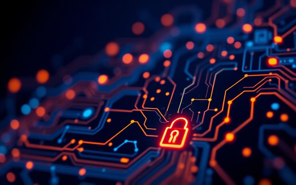 Technology, Media & IP practice area — abstract digital circuit board